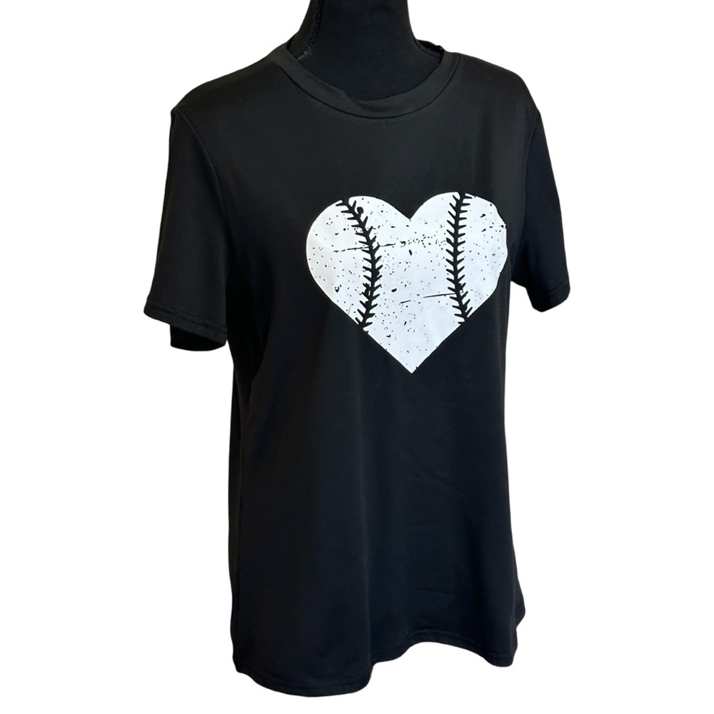 Black and White Baseball Tee